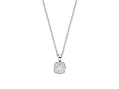 Colgante Piramide, Circonita, 16 Mm, Plata 925 Rodiada