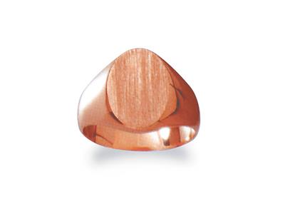 Sello Macizo, Placa De 14,5 X 10,5 Mm, Oro Rojo De 18k. Ref. 49, Tamaño 55