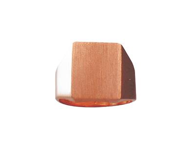 Sello Macizo, Placa De 17,5 X 14,5 Mm, Oro Rojo De 18k. Ref. 42320, Tamaño 56