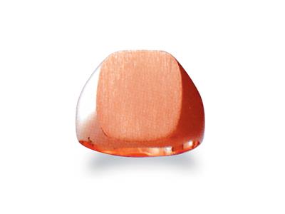 Chevaliere Massive 4063 Tournee Or Rouge 18k Pour Armoiries 17 X 13,5mm, Taille 50