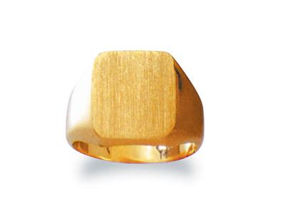 Sello Macizo Torneado, Placa De 15 X 13mm, Oro Amarillo De 18k. Ref. 31, Tamaño 69