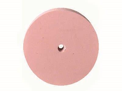 Muela Abrasiva Redonda De Silicona,color Rosa, Grano Muy Fino, 22 X 3 Mm, N. 1300, Eve