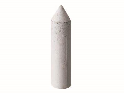 Muela De Silicona En Forma De Lápiz, Blanca, Grano Grueso, 6 X 24mm, N. 1016, Eve