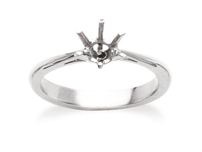 Solitario 6 Garras Para Piedra De 4,75mm, Oro Blanco 800 Ref. Solitario 6