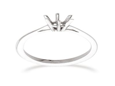 Solitario 6 Garras Para Piedra De 7 mm, Oro Gris 800 Ref. Solitario 6 - Imagen Estandar - 2