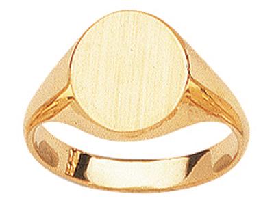 Anillo Solitario Ovalado 13 X 10,5 Mm, Oro Amarillo 18k. Ref. 08671