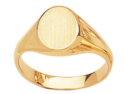 Anillo Solitario Ovalado 12 X 10,5 Mm, Oro Amarillo 18k. Ref. 08672