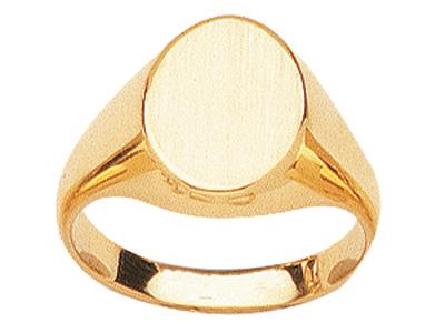 Anillo Solitario Ovalado 14 X 10,5 Mm, Oro Amarillo 18k. Ref. 08676