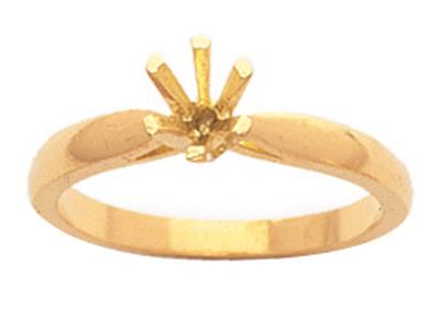 Solitario 6 Garras Para Piedra De 33,5mm, Oro Amarillo De 18k. Ref. 26001