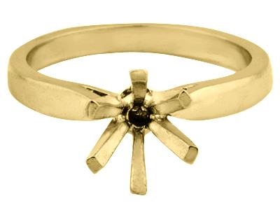 Solitario 6 Garras Para Piedra De 5mm, Oro Amarillo De 18k. Ref. 2600 3 - Imagen Estandar - 2