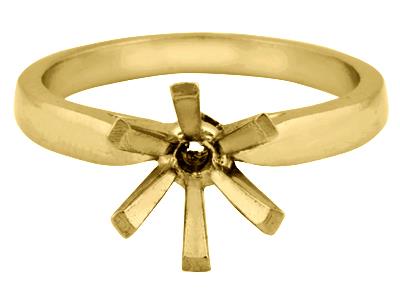 Solitario 6 Garras Para Piedra De 5,5 Mm, Oro Amarillo De 18k. Ref. 26004 - Imagen Estandar - 2