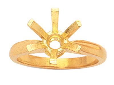 Solitario 6 Garras Para Piedra De 77,5mm, Oro Amarillo De 18k. Ref. 26007
