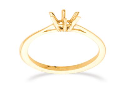 Solitario 6 Garras Para Piedra De 6,5 mm, Oro Amarillo De 18k Ref. Solitario 6 - Imagen Estandar - 2