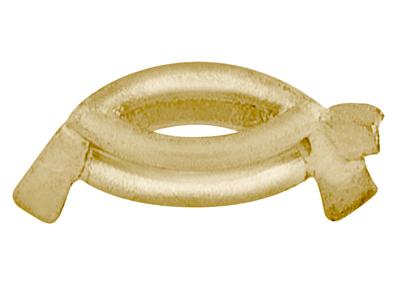 Engaste De 2 Puntas Para Piedra Navette De 7,5 X 3,5 mm, Oro Amarillo De 18 K. Ref. 02114 - Imagen Estandar - 2