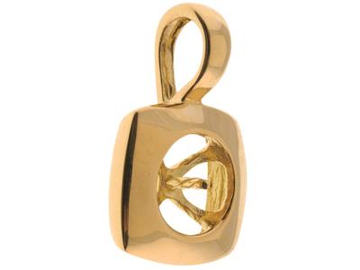 Colgante Para Perla De 8 A 9 Mm, Oro Amarillo 18k. Ref. Pe203