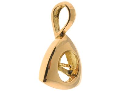 Colgante Para Perla De 8 A 9 Mm, Oro Amarillo 18k. Ref. Pe204