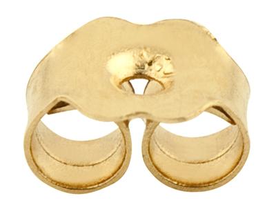 Poussette Belge Festoneado, Oro Amarillo De 18 Quilates. Ref. 07401-bis, Por Par