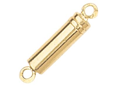 Cierre Cilndrico Liso De 12 X 3,5mm, Oro Amarillo De 18k. Ref. 07007