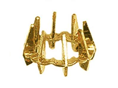 Engaste De Espejo 8 Garras Para Piedra Redonda De 5mm, Oro De 18k. Ref.011531