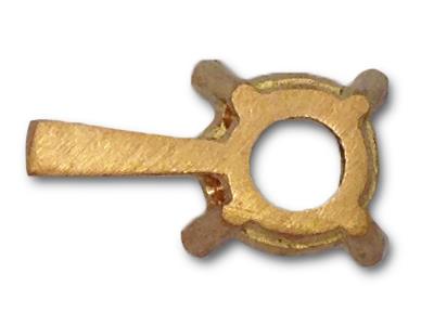 Engaste De 4 Puntas Para Piedra Redonda De 6,5 mm, Oro Amarillo De 18k. Ref. 02080 - Imagen Estandar - 2