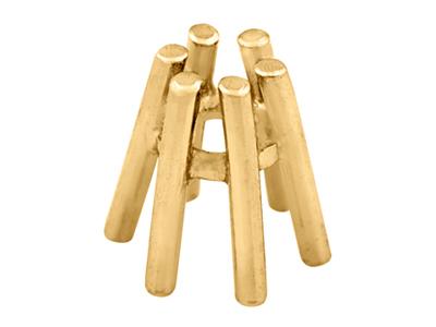 Engaste De 6 Puntas Para Piedra Redonda De 3,5 mm, Oro Amarillo De 18k. Ref. 01447 - Imagen Estandar - 2