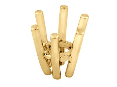 Engaste De 6 Puntas Para Piedra Redonda De 4mm, Oro Amarillo De 18k. Ref. 01447