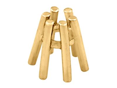 Engaste De 6 Puntas Para Piedra Redonda De 5,5 mm, Oro Amarillo De 18k. Ref. 01447 - Imagen Estandar - 2