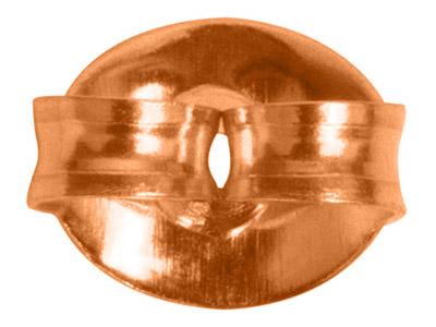 Tuerca Belga Lisa, Oro Rosa De 18k.07406-bis, Par - Imagen Estandar - 3