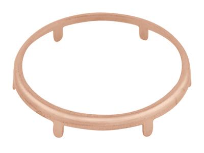 Engaste Liso Para Moneda De 20 Frs,oro Rosa De 18 Quilates. Ref. 0251 1