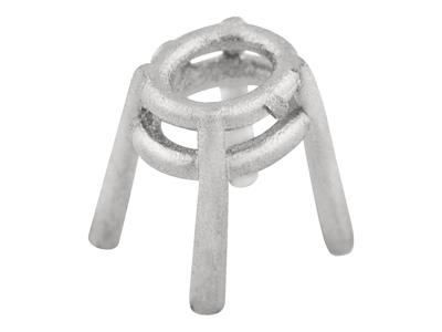 Engaste De 4 Garras Para Piedra Ovalada 11,5 X 10,5 mm, Oro Gris 800 Ref. 04146 - Imagen Estandar - 2