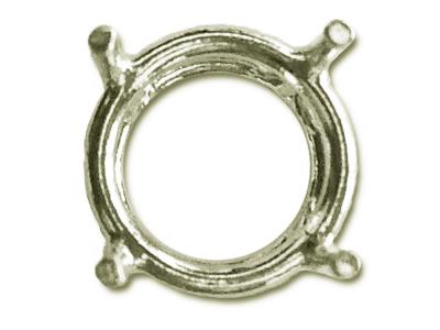 Bisel De 4 Puntas Para Piedra Redonda De 4 mm, Oro Blanco De 18k Pd 6.ref. 01506 - Imagen Estandar - 2