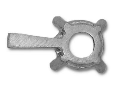 Engaste De 4 Puntas Para Piedra Redonda De 4,5 mm, Oro Gris 800 Ref. 02080 - Imagen Estandar - 2