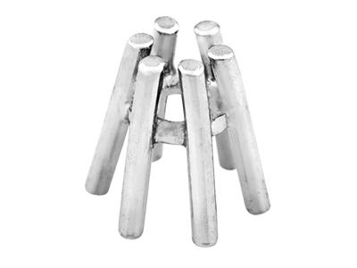 Engaste De 6 Garras Para Piedra Redonda De 4,2 Mm, Oro Gris De 18 Quilates Pd 12,5. Ref. 01447 - Imagen Estandar - 2