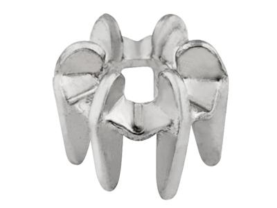Bisel Espejo 6 Garras Para Piedra Redonda De 3,2 mm, Oro Blanco 18k Pd12,5. Ref. 01154/1 - Imagen Estandar - 2