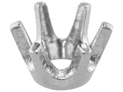 Engaste De 6 Garras Para Piedra Redonda De 1,7 Mm, Oro Gris De 18 Quilates Pd 12,5. Ref. Ref. 01007