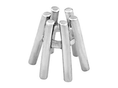 Engaste De 6 Puntas Para Piedra Redonda De 6 mm, Oro Gris De 18k Pd 12,5. Ref.01447 - Imagen Estandar - 2