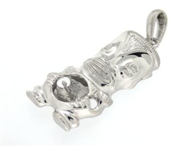 Colgante Tiki Para Perlas De 8a 10mm, Plata 925 Rodiada Ref. Pe100