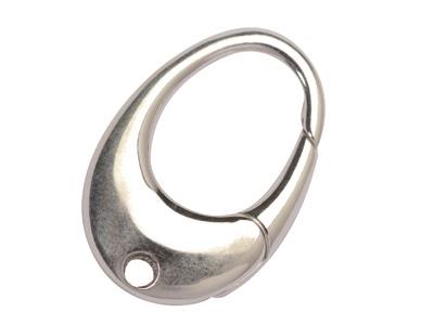 Cierre De Grano De Caf 27,8 X 19,1mm, Plata De Ley 925 Ref. 28011
