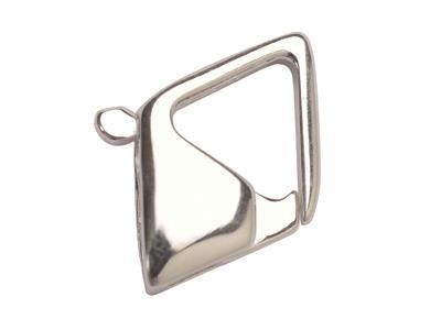 Cierre De Forma De Rombo 20,4 X 15,7mm, Plata 925 Ref. 28021