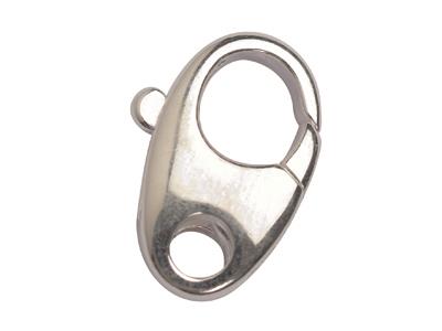 Cierre En Grano De Caf 16,6 X 9,7mm, Plata 925. 28024