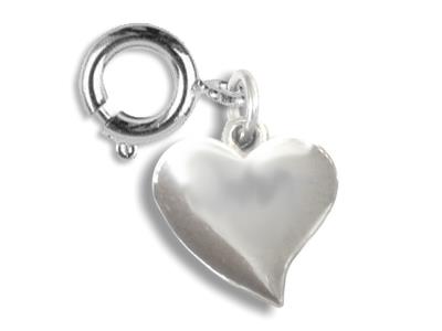 Borla Corazon Modelo Pequeño 6 Mm, Plata 925