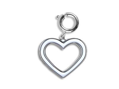 Borla Corazon Grande 6 Mm, Plata 925