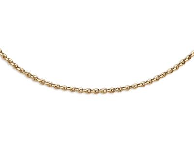 Collar, Cascos Dobles, Escalonados 5,8 Mm, 45 Cm, Oro Amarillo 18k