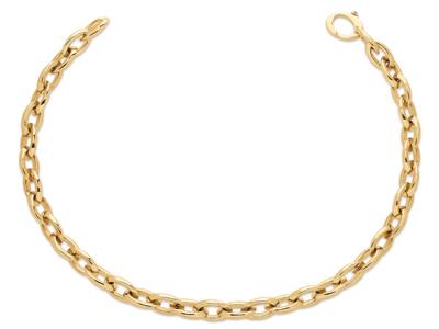 Collar, Malla Grande 11 Mm, 44,5 Cm, Oro Amarillo 18k