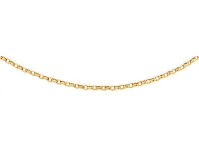 Collar Para Hombre, Forçat Alambre Plano 3,6 Mm, 50 Cm, Oro Amarillo 18k