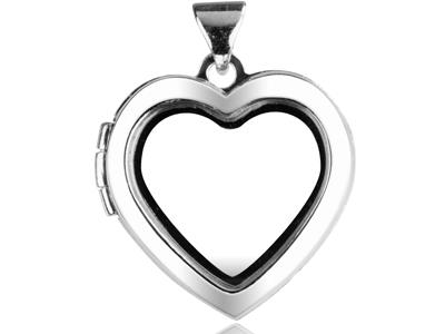Medalln En Forma De Corazn Para Guardar Fotografas U Objetos Preciosos, 18mm, Plata 925