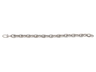 Pulsera Pera 9 Mm, 20 Cm, Plata 925 Rodiada