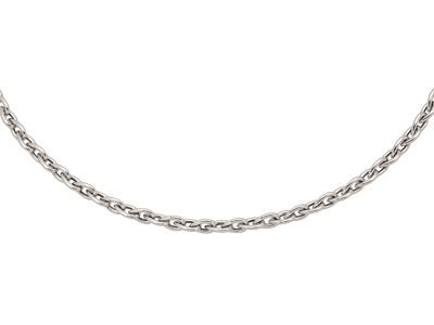 Collar De Malla Tipo Pera 9mm, 45cm, Plata 925 Rodiada