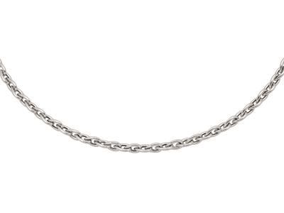 Collar En Forma De Pera 9 Mm, 45 Cm, Plata 925 Rodiada