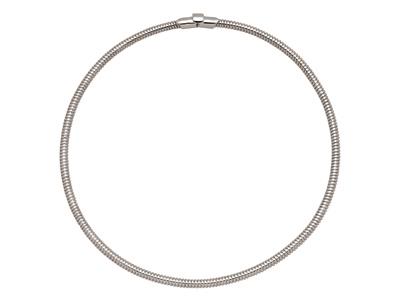 Collar Tubogaz 4,5 Mm, 43 Cm, Plata 925 Rodiada